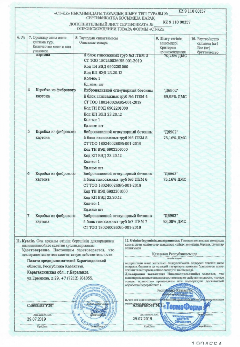 Сертификат СТ KZ (лист 2)